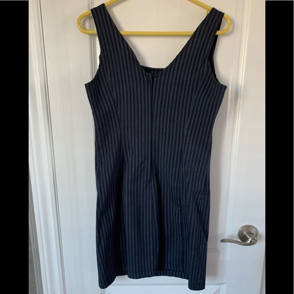 Blue stripe stretchy dress size M - Picture 2 of 3